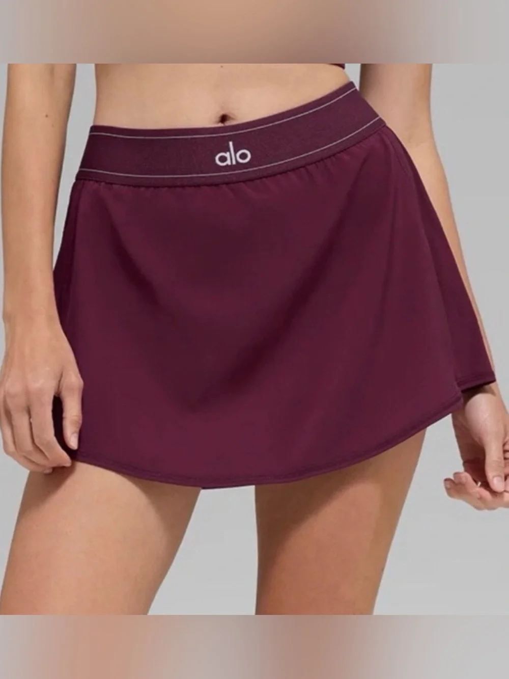 ALO Yoga Women's Burgundy Match Point Tennis Skirt